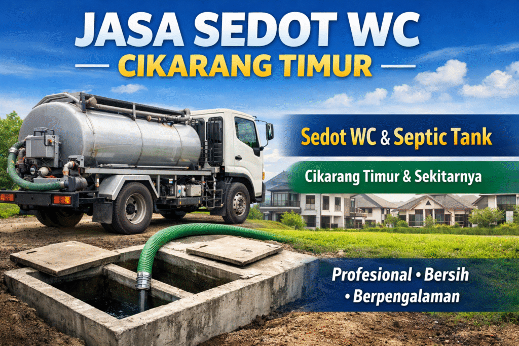 sedot wc cikarang timur menggunakan truk sedot wc profesional
